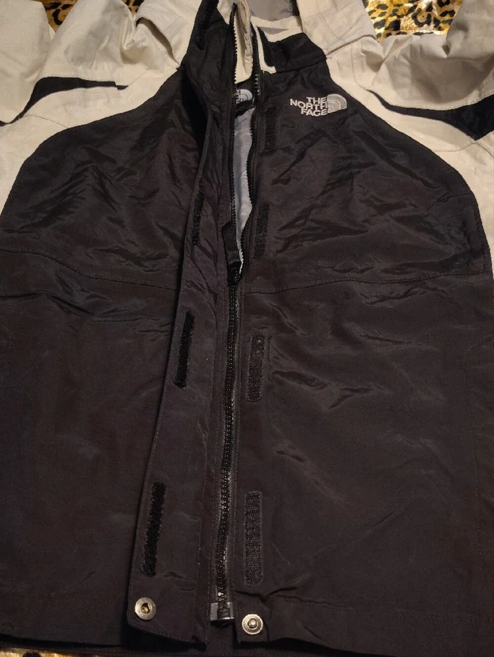 The North Face Two-Tone Black and Light Gray Hooded Jacket